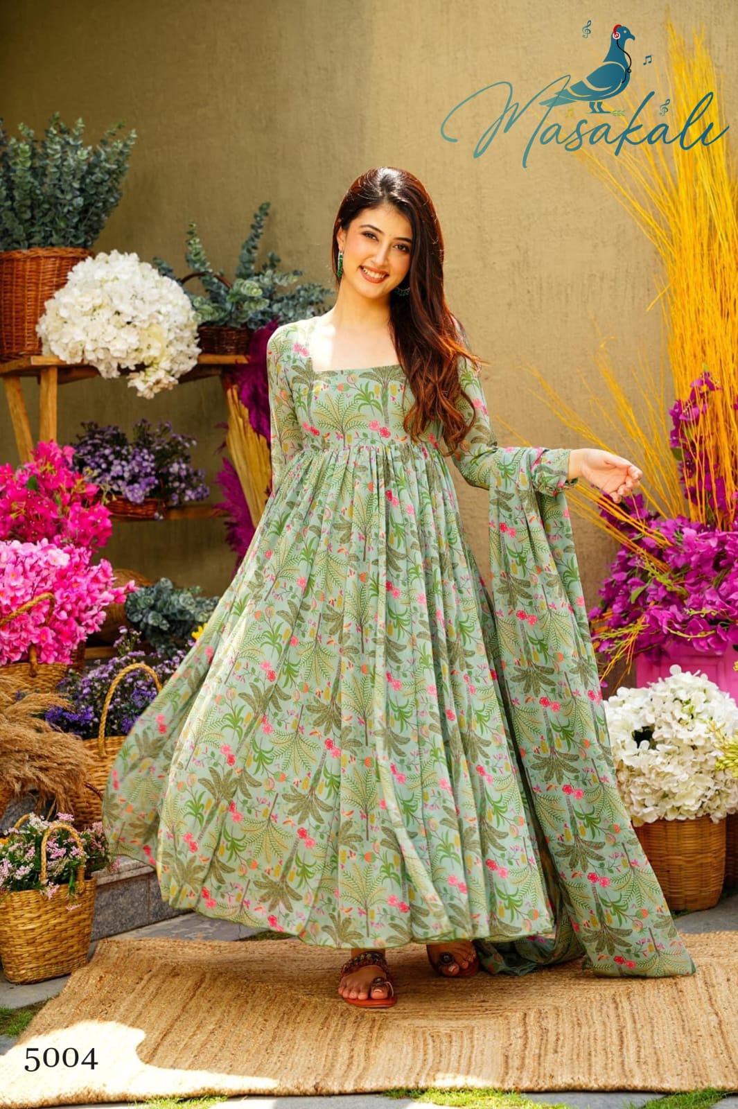 Masakali Vol 5 Digital Printed Anarkali Readymade Suits wholesale market Surat